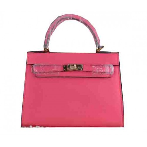 Hermes Kelly 22 cm draagtas kalfsleer roze