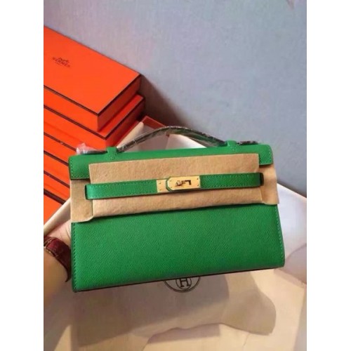 Hermes Kelly 22cm draagtas origineel leer KL22 groen