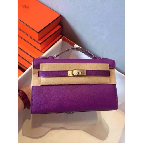 Hermes Kelly 22cm draagtas origineel leer KL22 paars