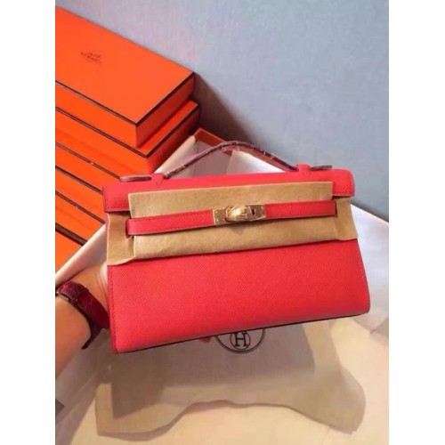 Hermes Kelly 22cm draagtas origineel leer KL22 rood