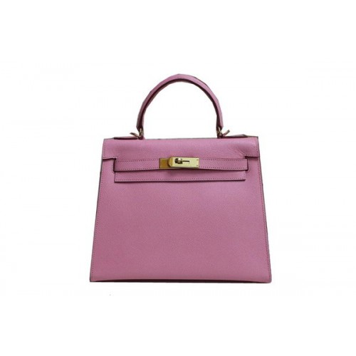 Hermes Kelly 32cm schoudertas roze saffiano leer K32 goud