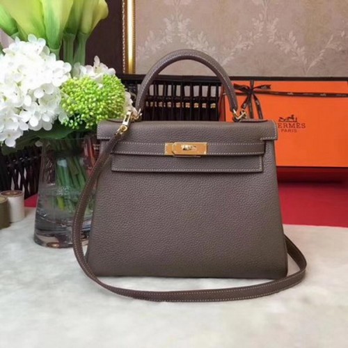 Hermes Kelly 32cm schoudertas TOGO leer KY32 grijs
