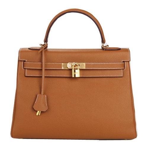 Hermes Kelly 32cm schoudertas tarwe origineel leer K32 goud