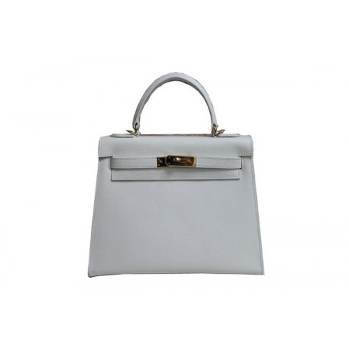 Hermes Kelly 32cm schoudertas wit saffiano leer K32 goud