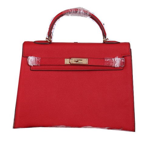Hermes Kelly 32cm schoudertassen generfd leer Bourgondië