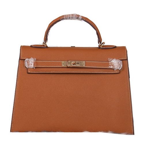 Hermes Kelly 32cm schoudertassen generfd leer tarwe
