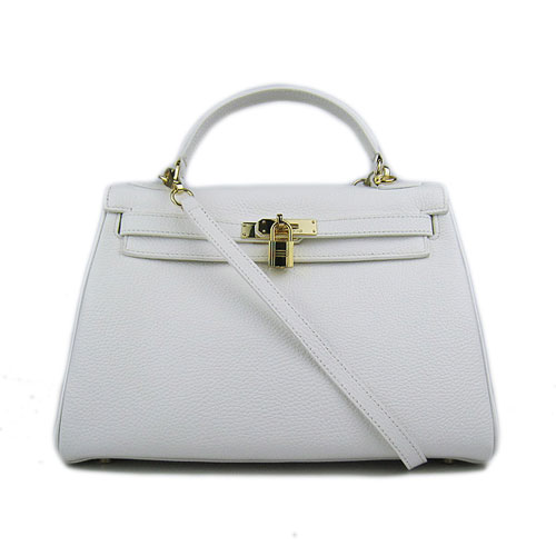 Hermes Kelly 32cm Togo lederen handtassen 6018 wit goud