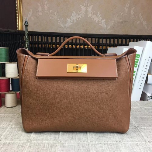 Hermes Kelly Original togo lederen draagtas H2424 bruin
