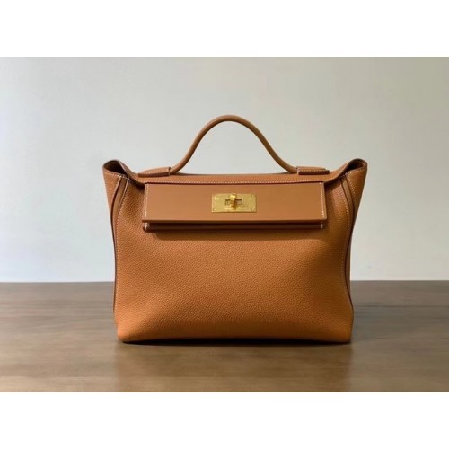 Hermes Kelly Original togo lederen draagtas H2424 goudbruin
