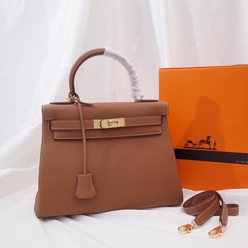 Hermes Kelly schoudertas origineel TOGO leer KY3255 bruin