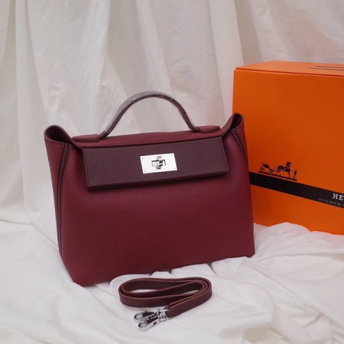Hermes Kelly togo lederen draagtas H2424 Bourgondië