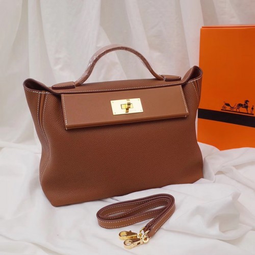 Hermes Kelly togo lederen draagtas H2424 bruin