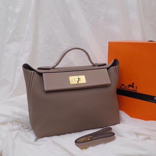 Hermes Kelly togo lederen draagtas H2424 grijs
