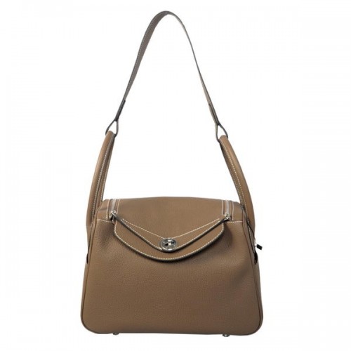 Hermes Lindy 30CM Havanne schoudertas grijs