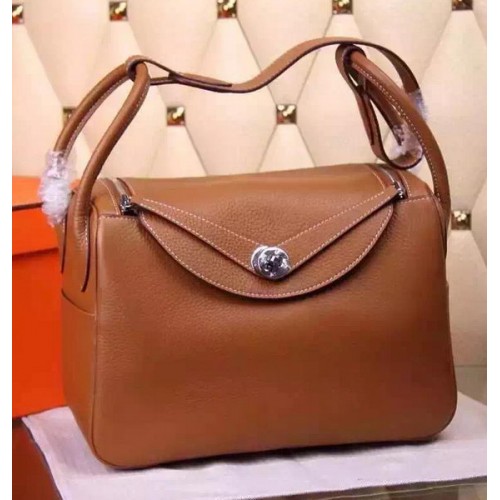 Hermes Lindy 30cm lederen schoudertas H0881 Tarwe