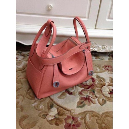 Hermes Lindy 30CM originele lederen schoudertas HLD30 roze
