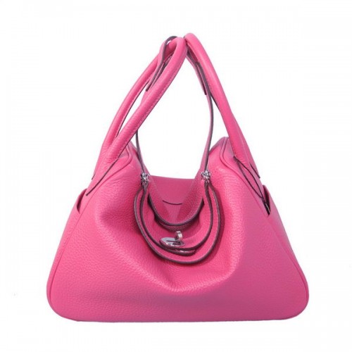 Hermes Lindy 30 cm roze korrelige lederen havanne schoudertas