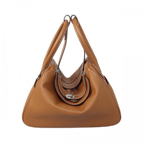 Hermes Lindy 30 cm tarwe korrelig leer Havanne schoudertas