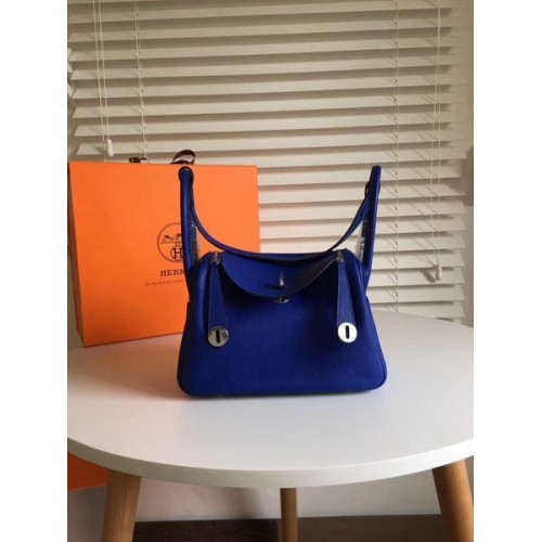 Hermes Lindy Original Togo lederen tas 5086 blauw
