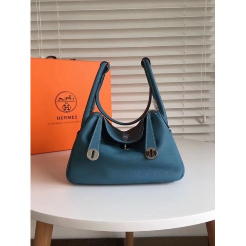 Hermes Lindy Original Togo lederen tas 5086 donkerblauw