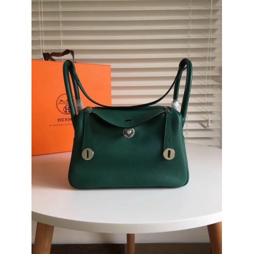 Hermes Lindy Original Togo lederen tas 5086 groen