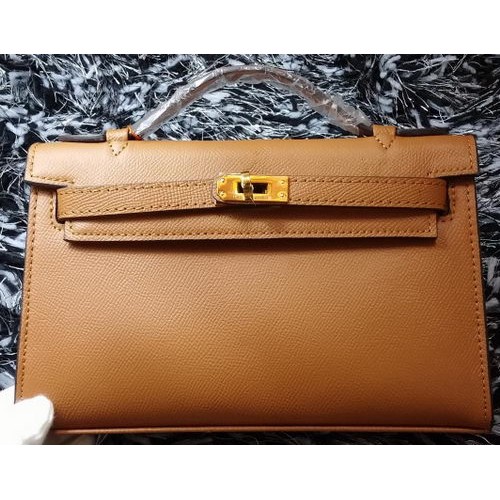 Hermes MINI Kelly 22cm draagtas kalfsleer K011 tarwe