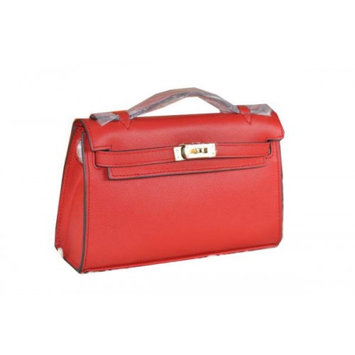 Hermes MINI Kelly 22cm draagtas kalfsleer rood