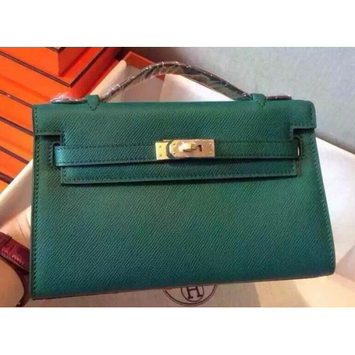 Hermes MINI Kelly 22cm draagtas Kalfsleer K22 Donkergroen
