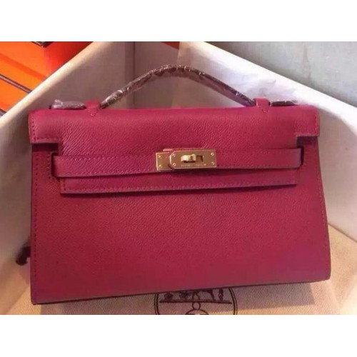Hermes MINI Kelly 22cm draagtas Kalfsleer K22 Perzik