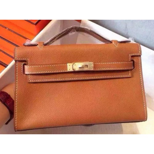 Hermes MINI Kelly 22cm draagtas kalfsleer K22 tarwe