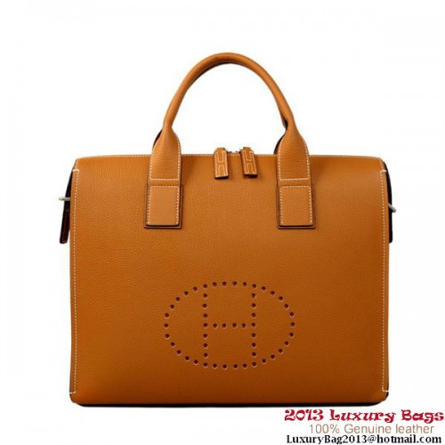 Hermes Heren Aktetas Kalfsleer H1289A Camel