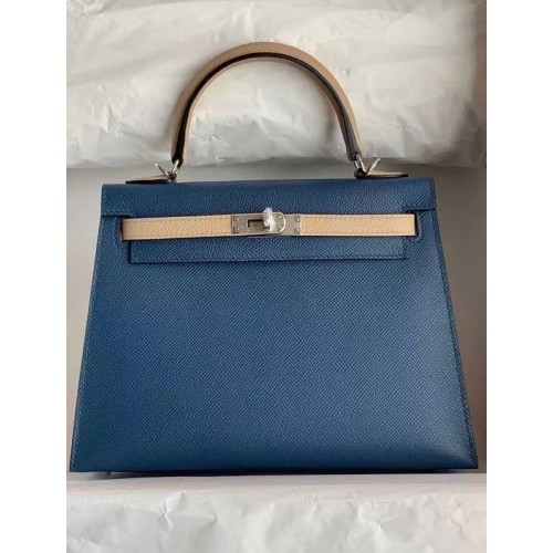 Hermes Original Epsom Leer KEL2578 blauw&grijs