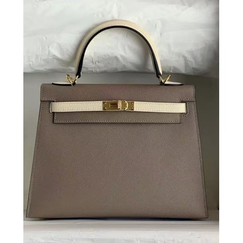 Hermes Original Epsom Leer KEL2578 grijs&crème