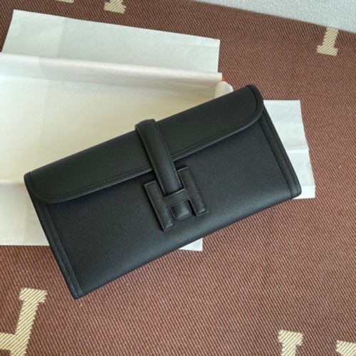 Hermes originele Espom lederen clutch 37088 zwart