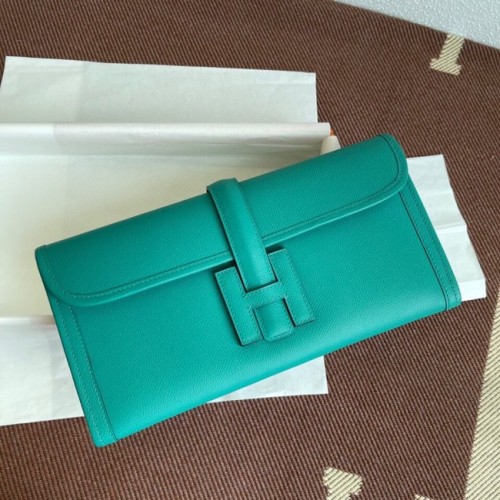 Hermes Original Espom lederen clutch 37088 blauw