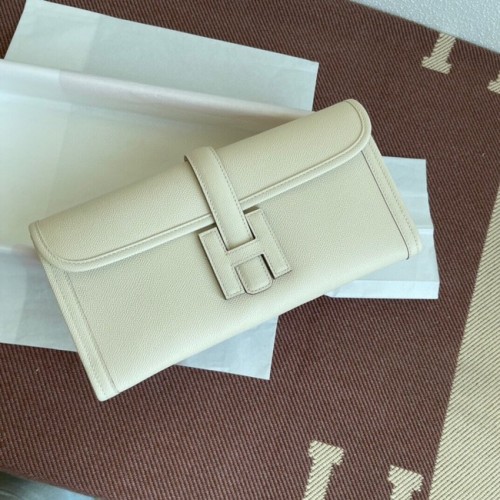 Hermes Original Espom lederen clutch 37088 crème