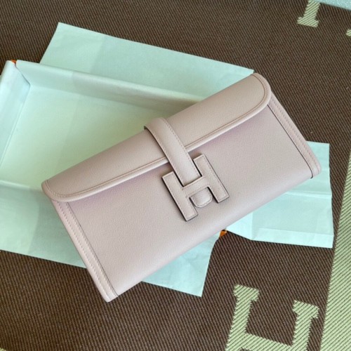 Hermes Original Espom lederen clutch 37088 lichtroze