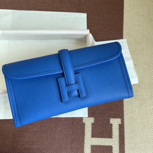 Hermes Original Espom Leather Clutch 37088 optisch blauw