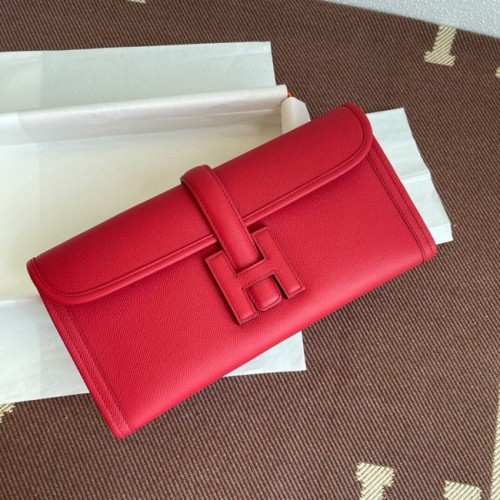 Hermes Original Espom lederen clutch 37088 rood