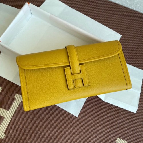 Hermes Original Espom lederen clutch 37088 geel