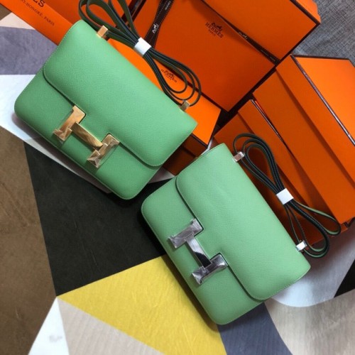 Hermes Original Espom lederen Constance tas 5333 lichtgroen