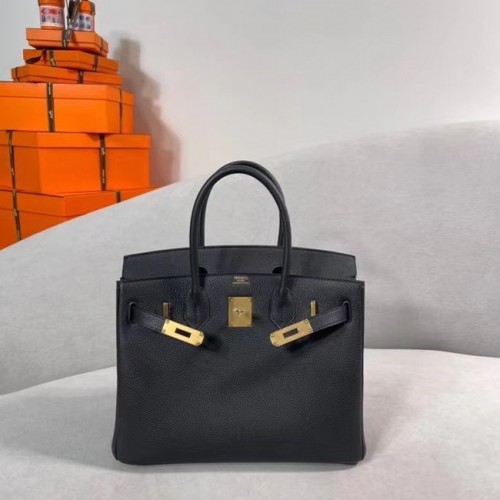 Hermes Origineel Togo Leer HB30O zwart