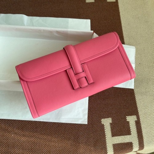 Hermes Original jige swift lederen clutch 37088 kersenbloesems
