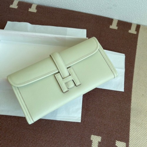 Hermes Original jige swift lederen clutch 37088 creme