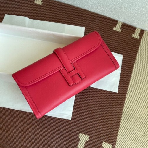 Hermes Original jige swift lederen clutch 37088 pruim