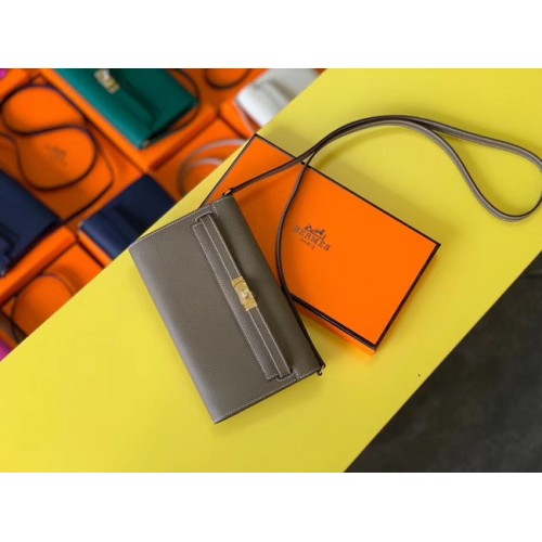 Hermes Original kelly espom leer to go woc tas H4087 donkergrijs