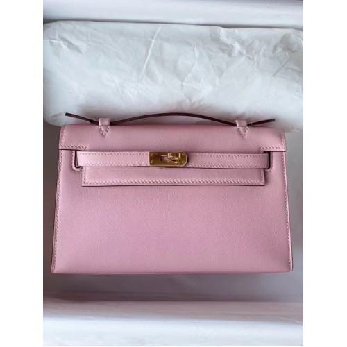 Hermes Original swift Leer KEL2278 roze & goudkleurig metaal