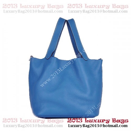 Hermes Picotin Lock MM tas in Clemence leer 8616 blauw