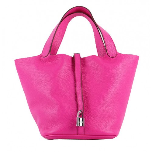 Hermes Picotin Lock MM-tas in origineel leer H8616 Rose