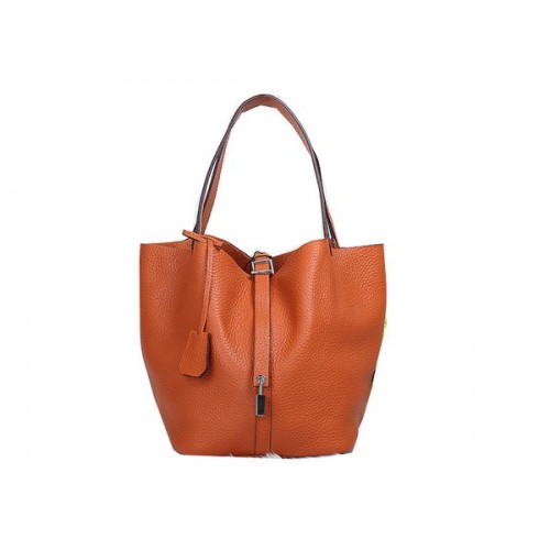 Hermes Picotin Lock MM tas in origineel leer oranje